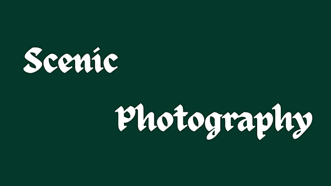 do scenic nature photography
