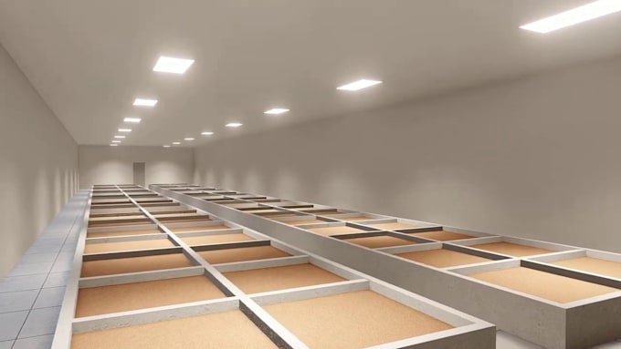 create 3d medical cannabis production facility walkthrough animation