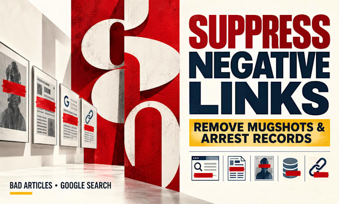 suppress negative google links, remove mugshots, arrest records and bad articles