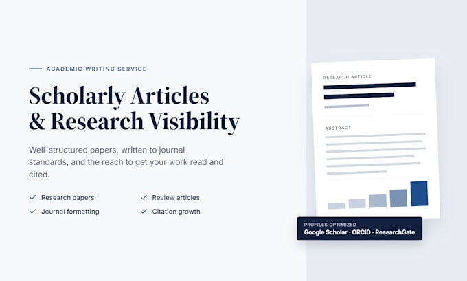 write scholarly articles, enhance citations on google scholar