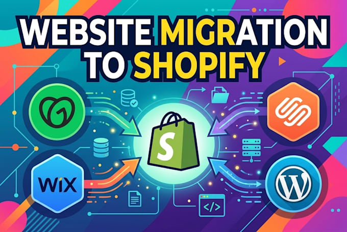 migrate godaddy wix squarespace wordpress website to shopify