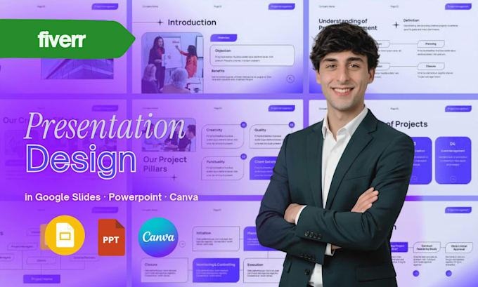 design presentation pitch deck google slides, figma or canva