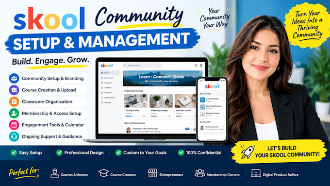 setup skool community create courses upload lessons and membership