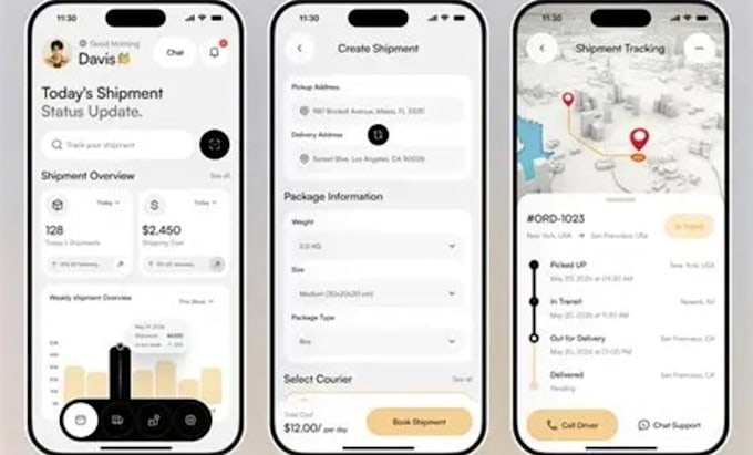 build delivery dispatch courier logistics app driver tracking order management