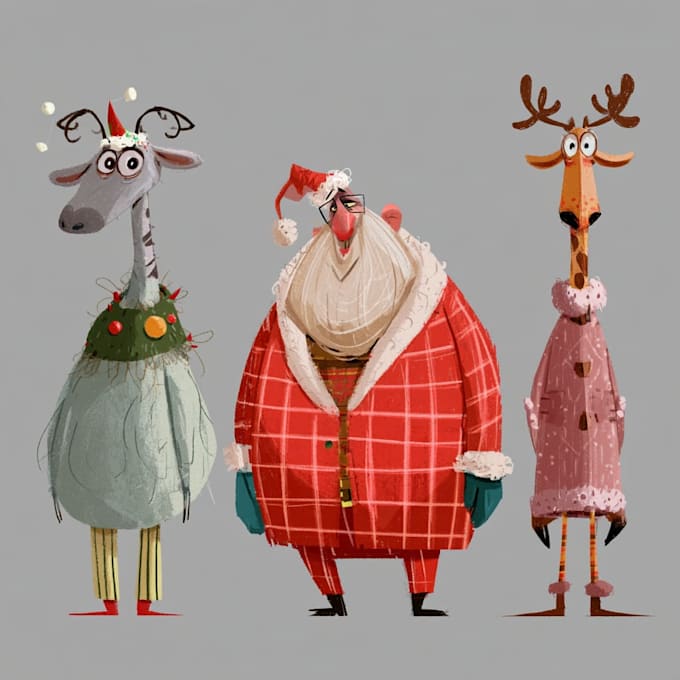 create cute and unique christmas character designs