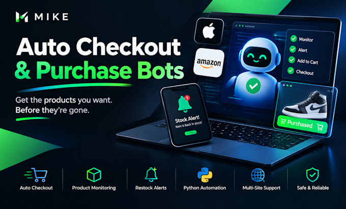 auto checkout bot apple bot python bot auto purchase bot autobuy  mointoring bot