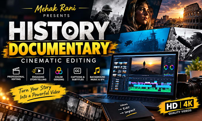create engaging history documentary videos