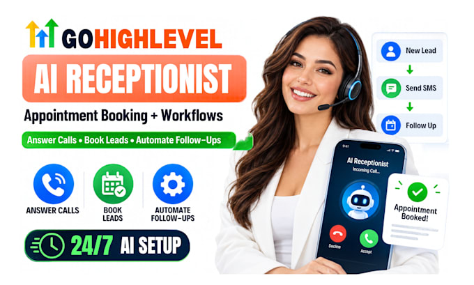 gohighlevel ai receptionist expert ghl appointment booking workflows automation