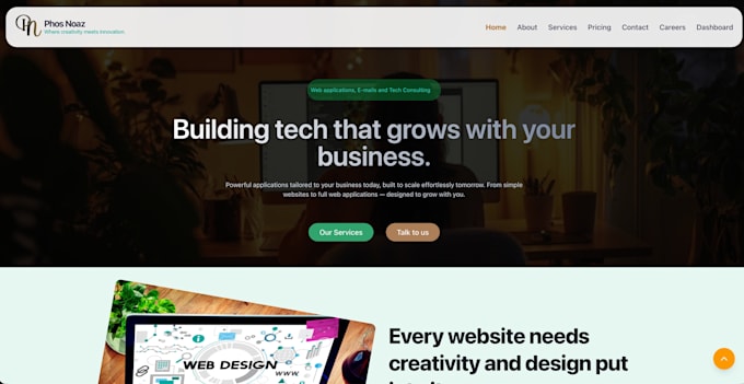 create for you a web application