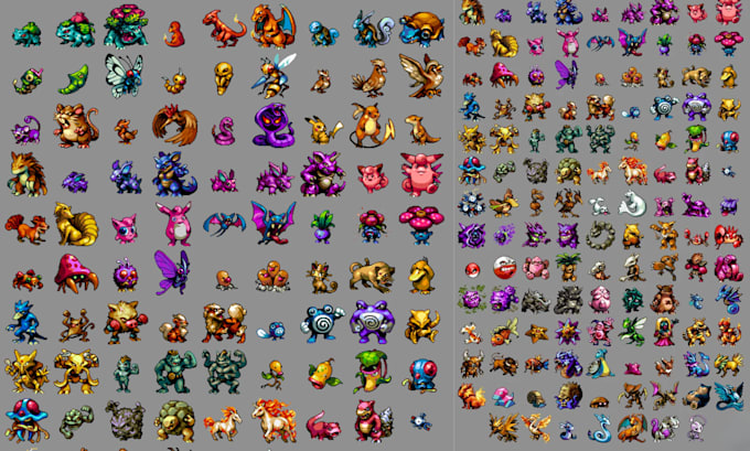 Create custom pixel art creature and monster sprites animation for your ...