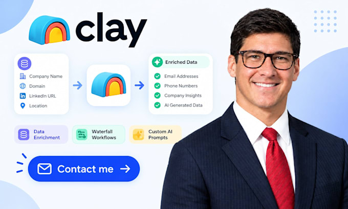 build clay data enrichment waterfalls custom ai prompt workflows