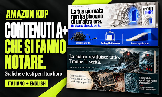 design amazon KDP a plus content and write your book description
