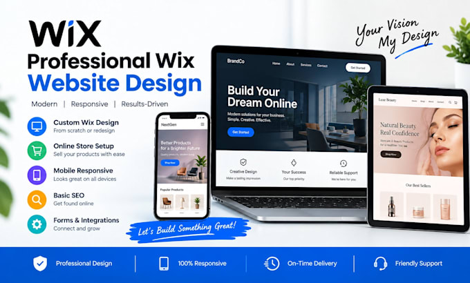 design, redesign, and customize a professional wix site
