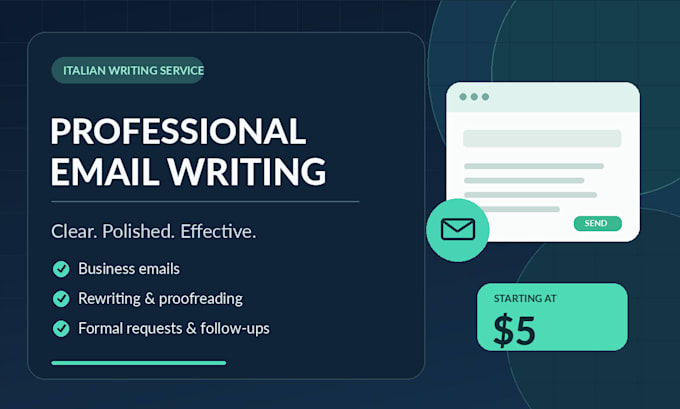 write and rewrite professional emails in italian