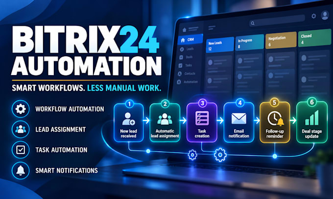 automate your bitrix24 CRM workflows, bitrix24, kvcore setup task notification