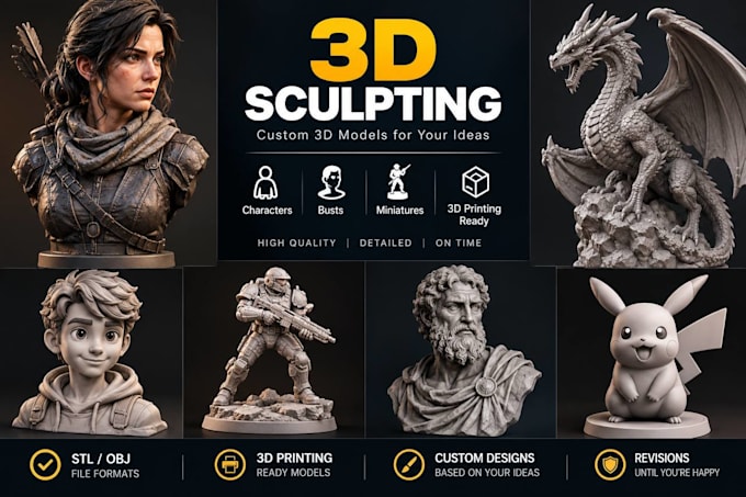 3d sculpt, 3d monsters, 3d miniature action figures collectible figure in zbrush