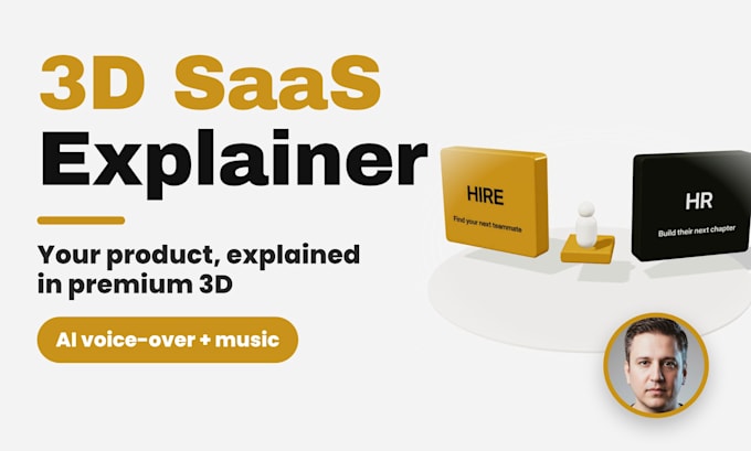 create a 3d saas explainer video and 3d product animation for your app