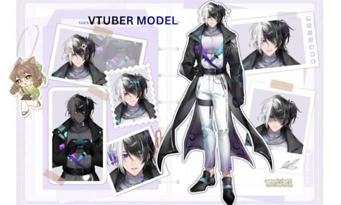 design vtuber model vtuber live2d vtuber rigging live2d model