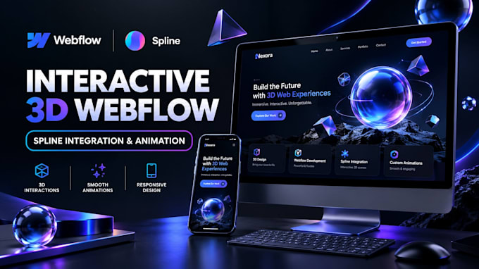 integrate interactive spline 3d animation into your webflow website