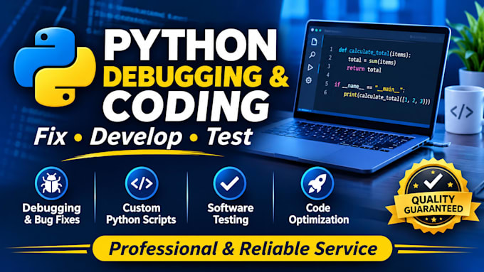 debug python code, fix errors, and write python scripts