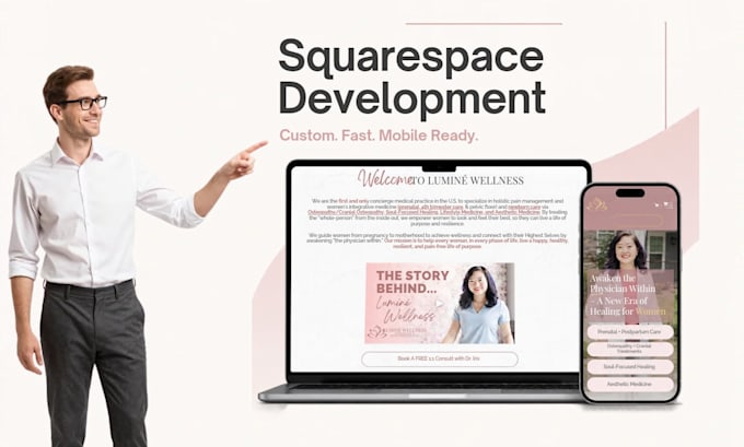 do squarespace development for your website