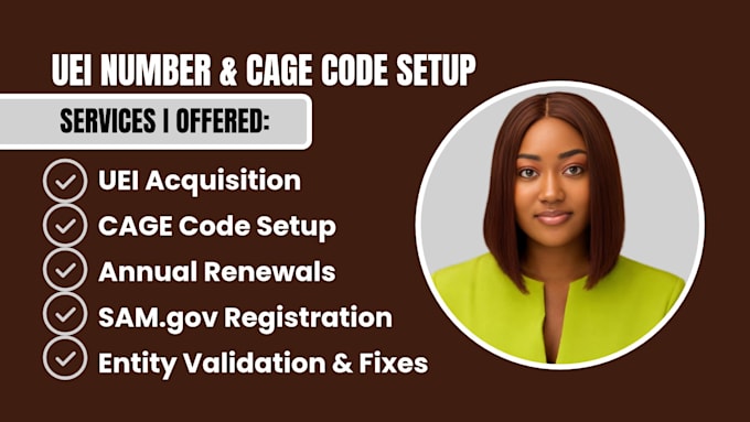 do sam gov registration, get uei number, and cage code setup and renewals