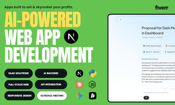 build ai powered websites with custom UI and scalable design