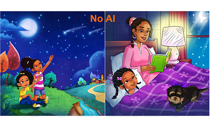 draw african american children book illustration