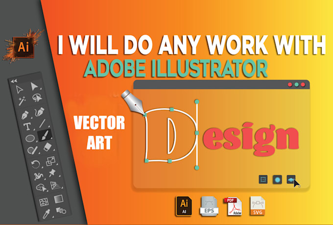 deliver professional adobe illustrator design in 24h