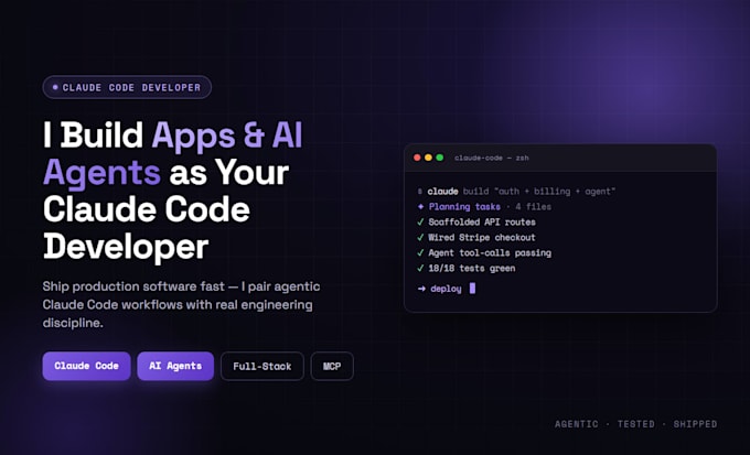 be your claude code developer for ai agents apps and automations