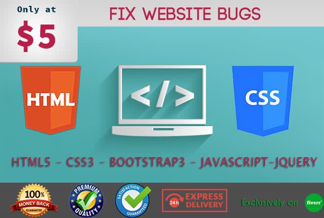 Fix html, css and javascript issues by Ramrachai | Fiverr