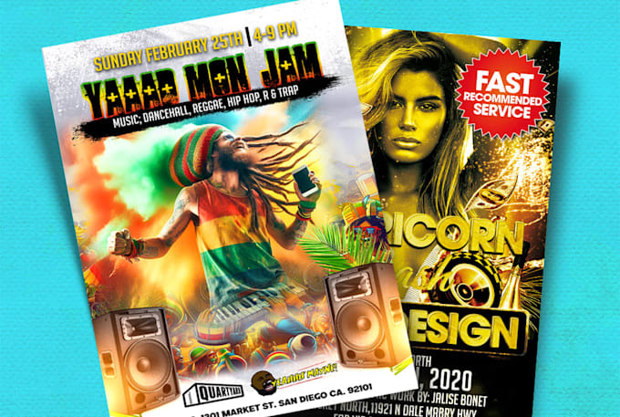 create a flyer design, poster, postcard or door hanger design