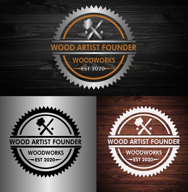 carpentry and modern and retro and woodworking logo design