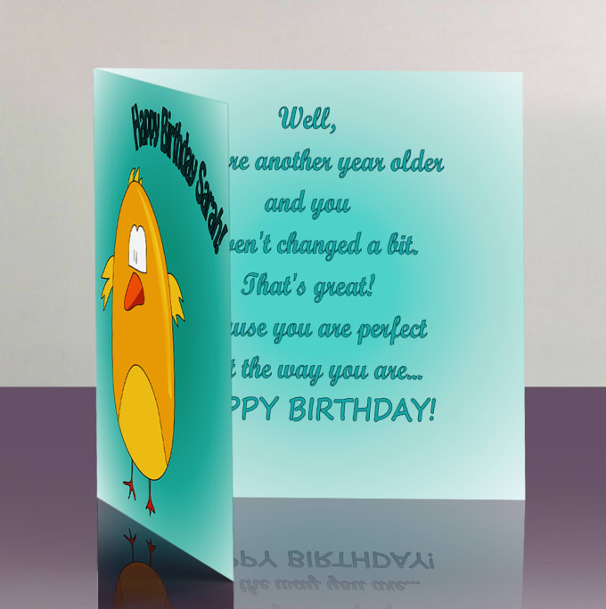 create a personalized, illustrated, birthday card