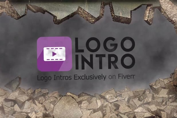 create all 3 wall explosion logo intro video
