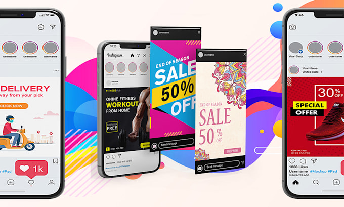 design professional web banner ads, covers, posters and social media post