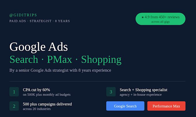 run your google ads, search, performance max, shopping for lead gen and sales
