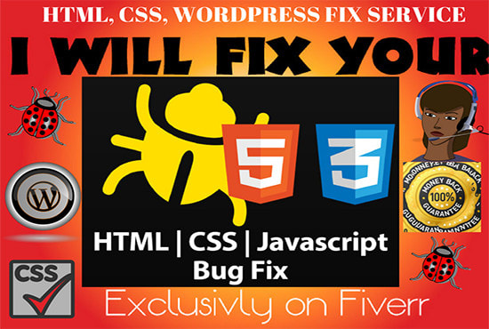 fix your any html, css, wordpress bugs