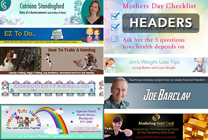 be your graphic designer for web banners and headers
