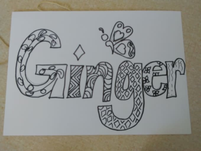 Download Turn Your Word Or Name Into A Zentangle Style Coloring Page By Dani2or Fiverr