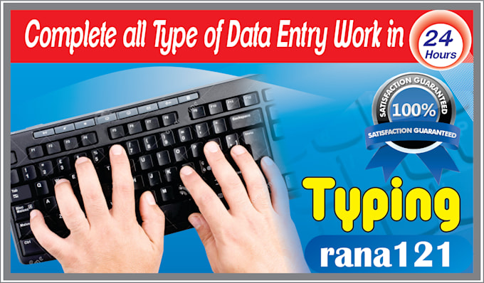 do fast and accurate data entry, typing, and excel work, PDF