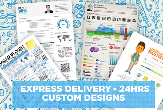 design outstanding infographic resume in 24hrs