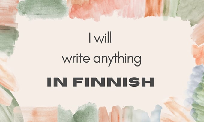 write finnish blog post or article about anything