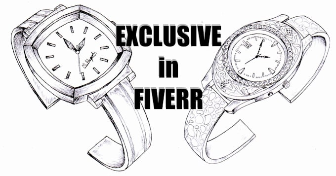 designing a watch in handsketch exclusive for you