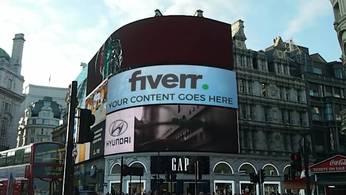 digitally add your content to the billboard of piccadilly, london, in this video