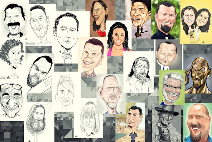 draw a first class professional portrait caricature