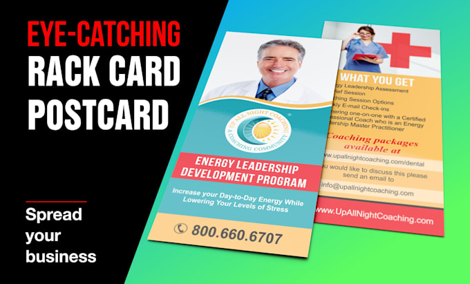 design a professional rack card, postcard, dl flyer, leaflet
