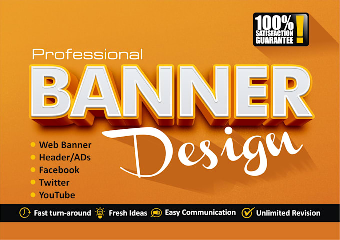 design attractive website banner, ad, header, media banner