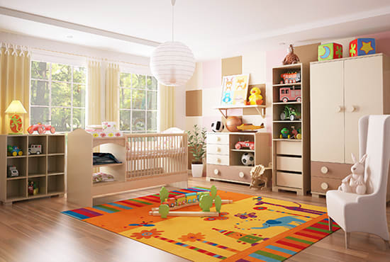 do interior design with realistic 3d rendering