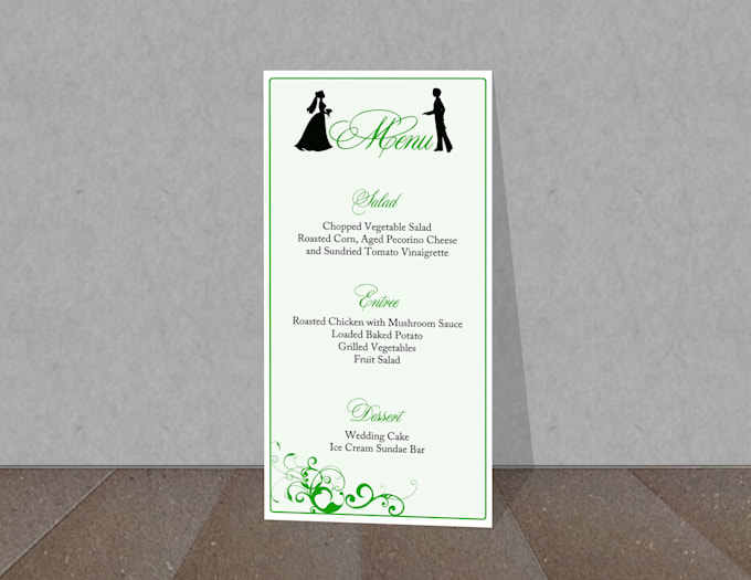 Design a menu for special occasions by Natoyachung Fiverr